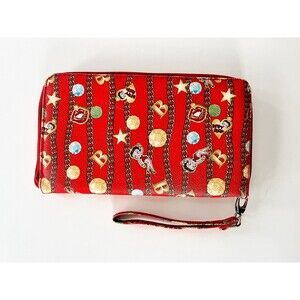 Betty Boop 2014 Purse Handbag Red Charm Bracelet  Print 15" x 9"